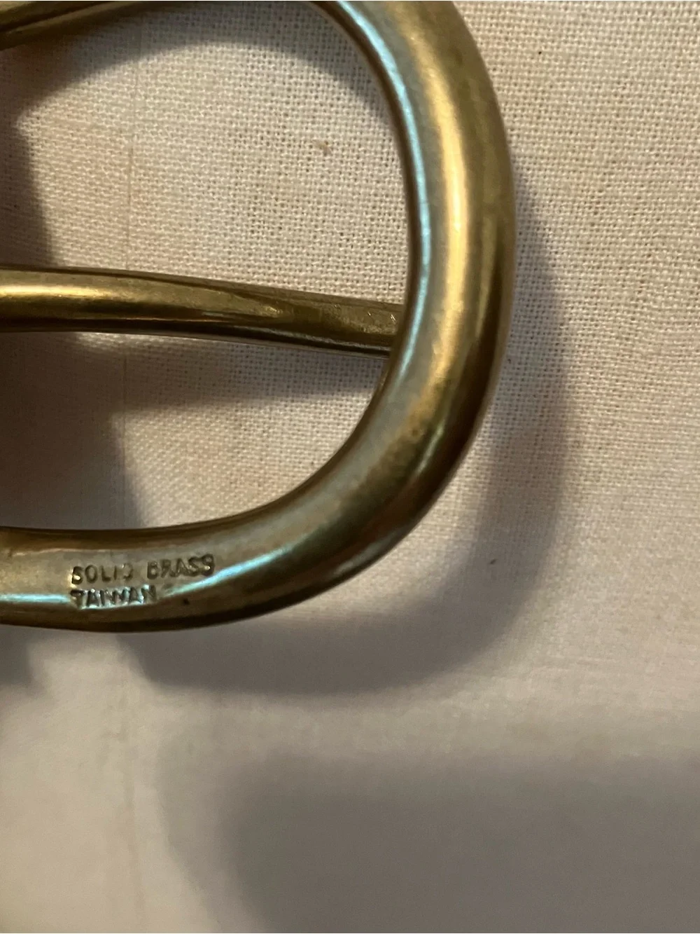 VTG Abercrombie & Fitch Women’s Tan Brown Leather Belt Brass Buckle Sz.L Preppy